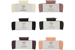 LOANZEG Hair Clips square Claw 6 Pieces Large Matte Bridesmaid Hair caw Clips Teen Girls Cute Hair Clips for Thick Hair Accessories Non Slip Bridesmaid Proposal Party Favors for Women Girls Gifts (Gray)