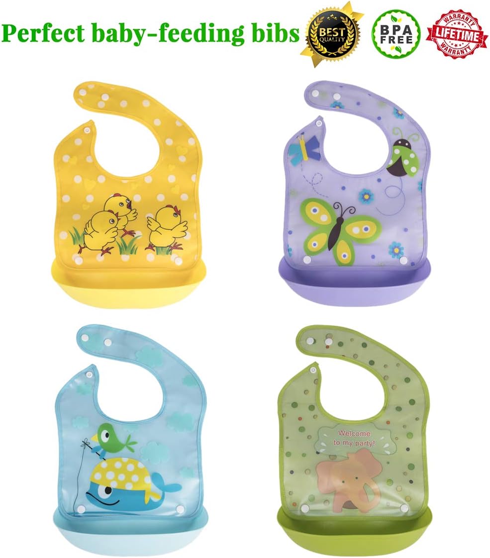 plastic weaning bibs