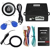 EASYGUARD EC004 Smart RFID Push Engine Start Button kit &amp; Keyless Go System Upgrade Key Start to Push Start Cars Fits for Most DC12V Cars