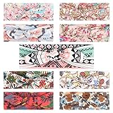 9 PCS Baby Bunny Ears Headbands Knotted Turban Girl’s Hairband Kids Headwear