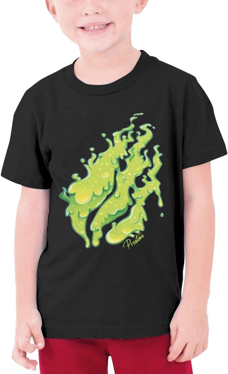 Fashion Trendy Preston Playz Ice Cream/Slime Flame T-Shirt Soft Cotton Shirts for Youth Boys or Girls Ages 6-16