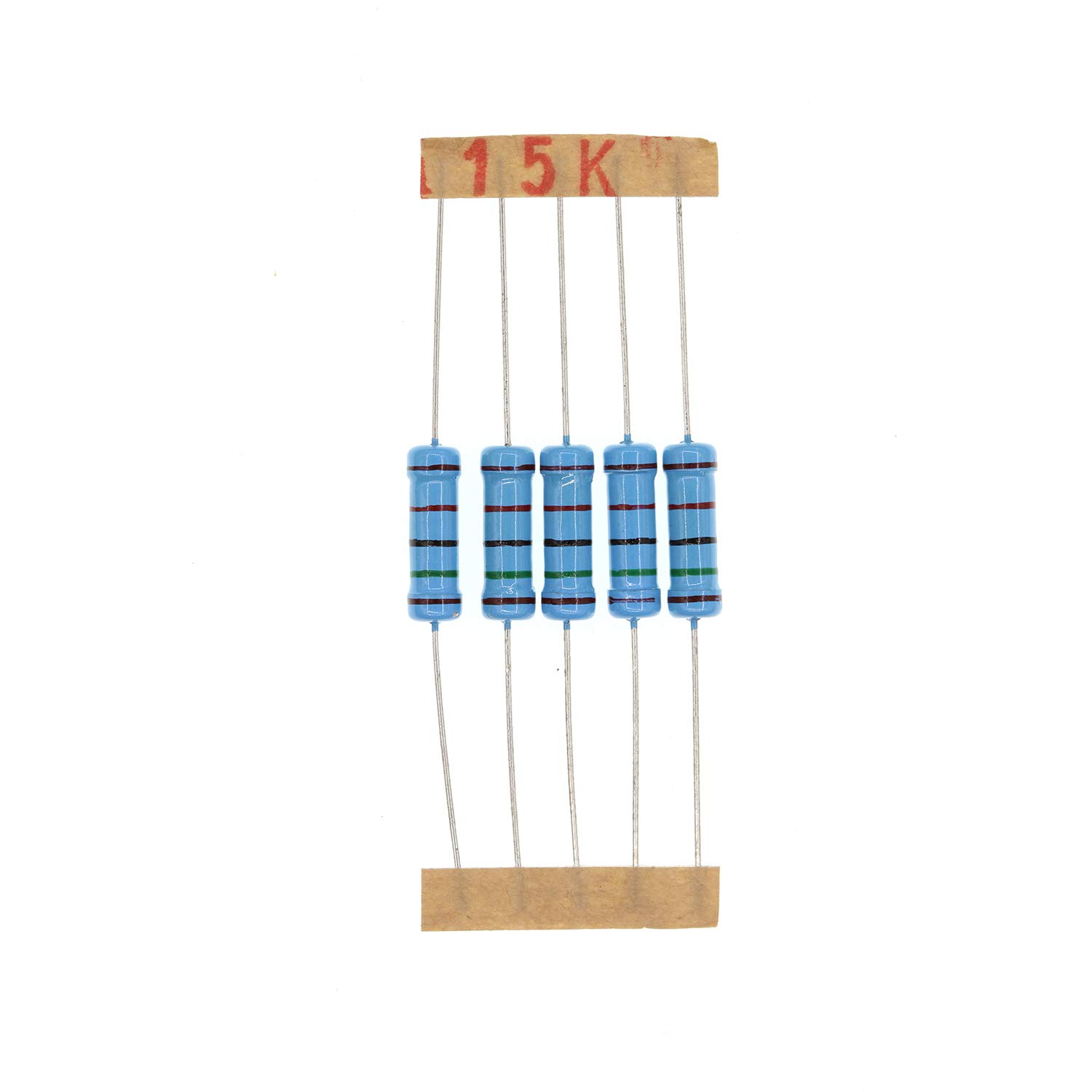 HUABAN 50PCS 2 Watts 2W 15K Ohm 1% Metal Film Resistor