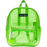 Kandies World Premium Clear Festival Backpack – Stylish Transparent Bag – Stadium Approved – Lightweight & Durable – 12”x10.5” (Green)