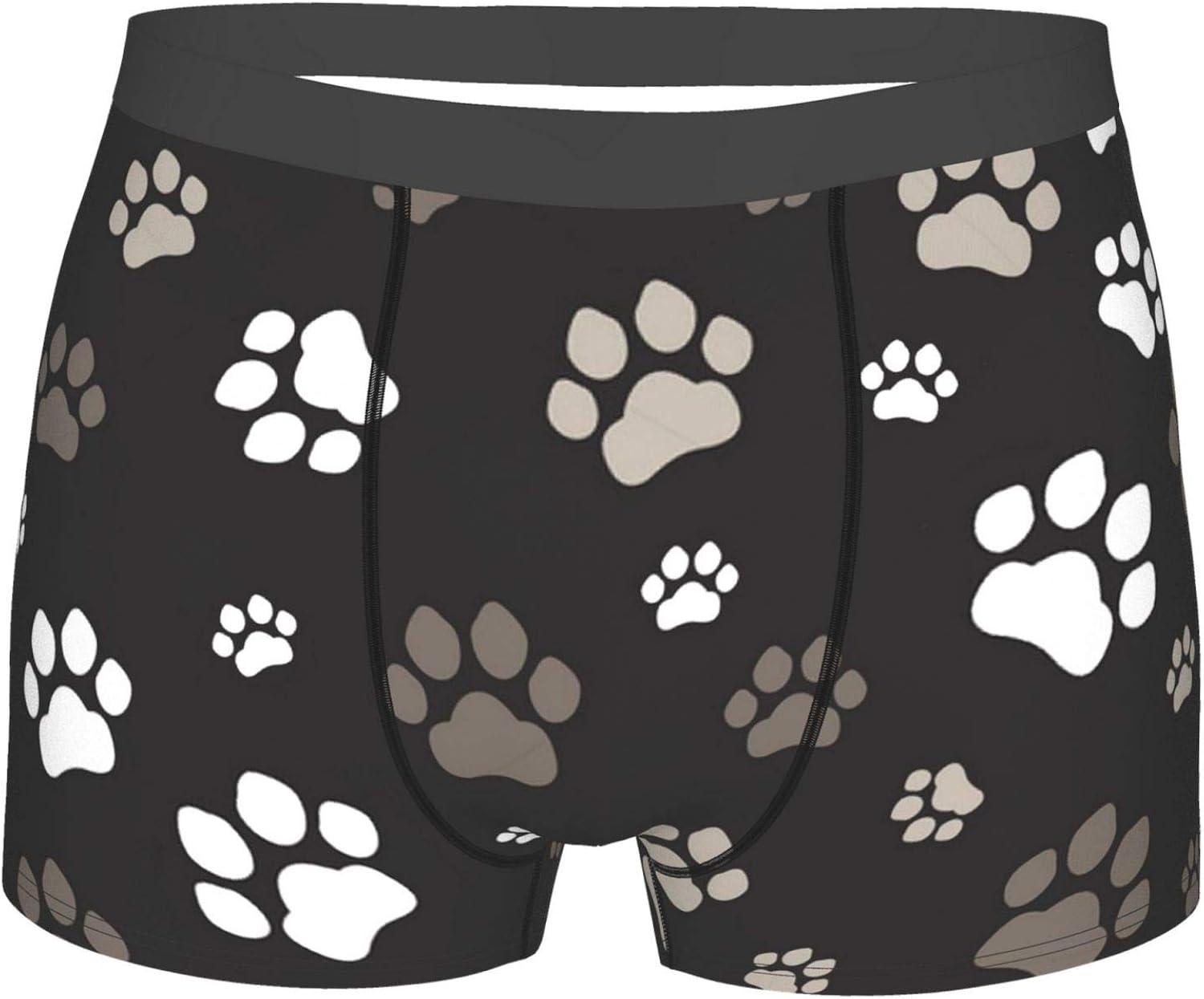 Mens Boxer Briefs Dog Print Paw Underwear Breathable Boxer Briefs
