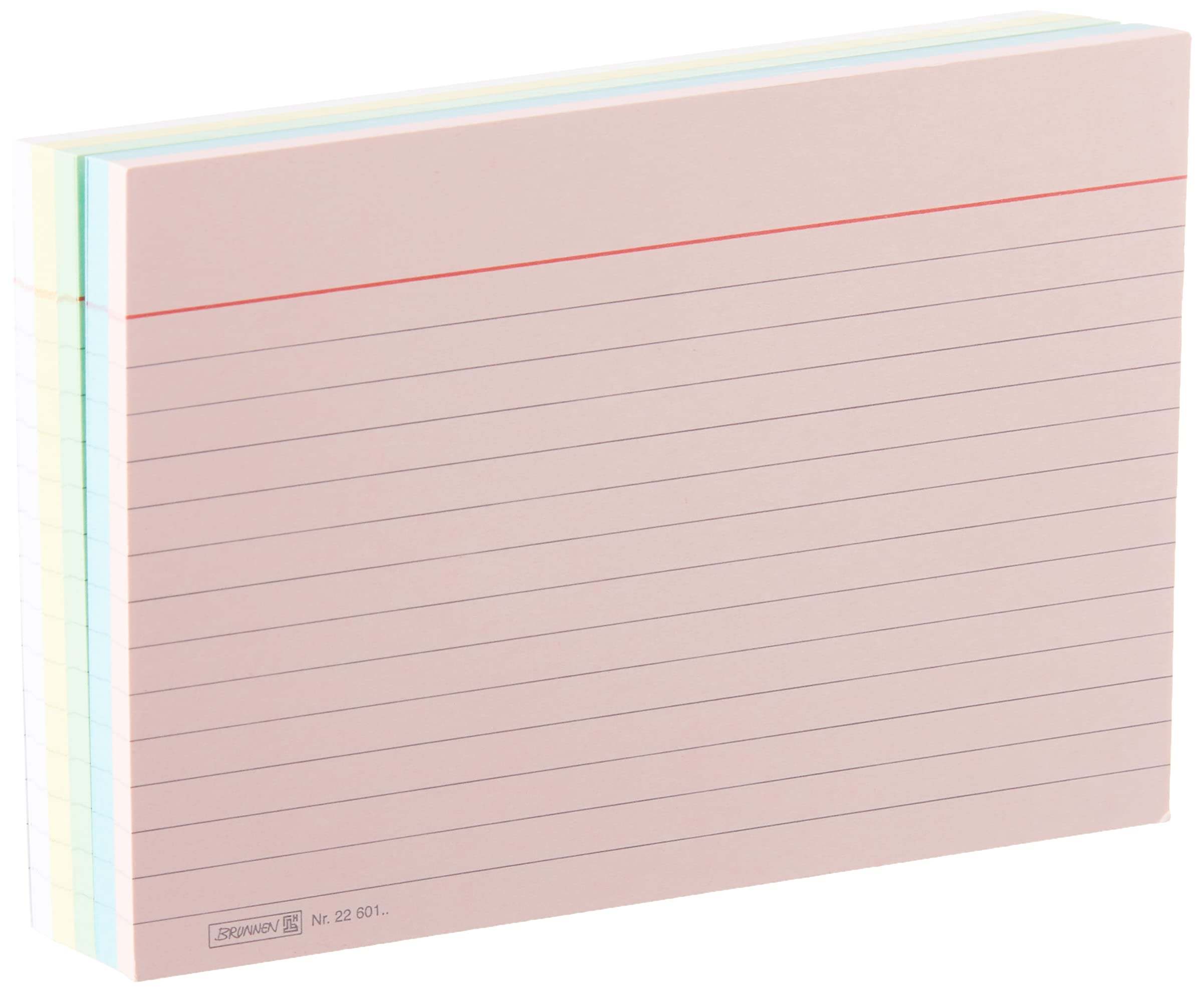 Baier Schneider &Record Cards 180 g/M ² Card, A6, Lined, Assorted Colours, Egg