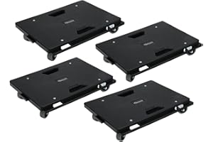 Insdawn Furniture Dolly 4Pack Upgraded Furniture Dolly 4 Wheels Small Black Flat Dolly Connectable 500 LBS Capacity for Heavy Furniture Appliance Dolly Heavy Duty