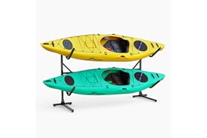 ZSLTLDU Kayak Rack for Outdoor Storage, Kayak Storage Rack, Adjustable Freestanding Kayak Rack Stand Holder for Paddleboard Surfboard for Indoor, Outdoor
