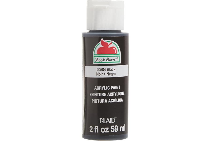 Apple Barrel Acrylic Paint in Assorted Colors (2 Ounce), 20504 Black
