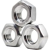 Kinhon Rock M10 x 1.5mm Hex Nuts (30pcs) 304 Stainless Steel Hex Hardware Nuts Reusable Standard Metric Coarse Thread Nuts for DIY Home Automotive Industrial