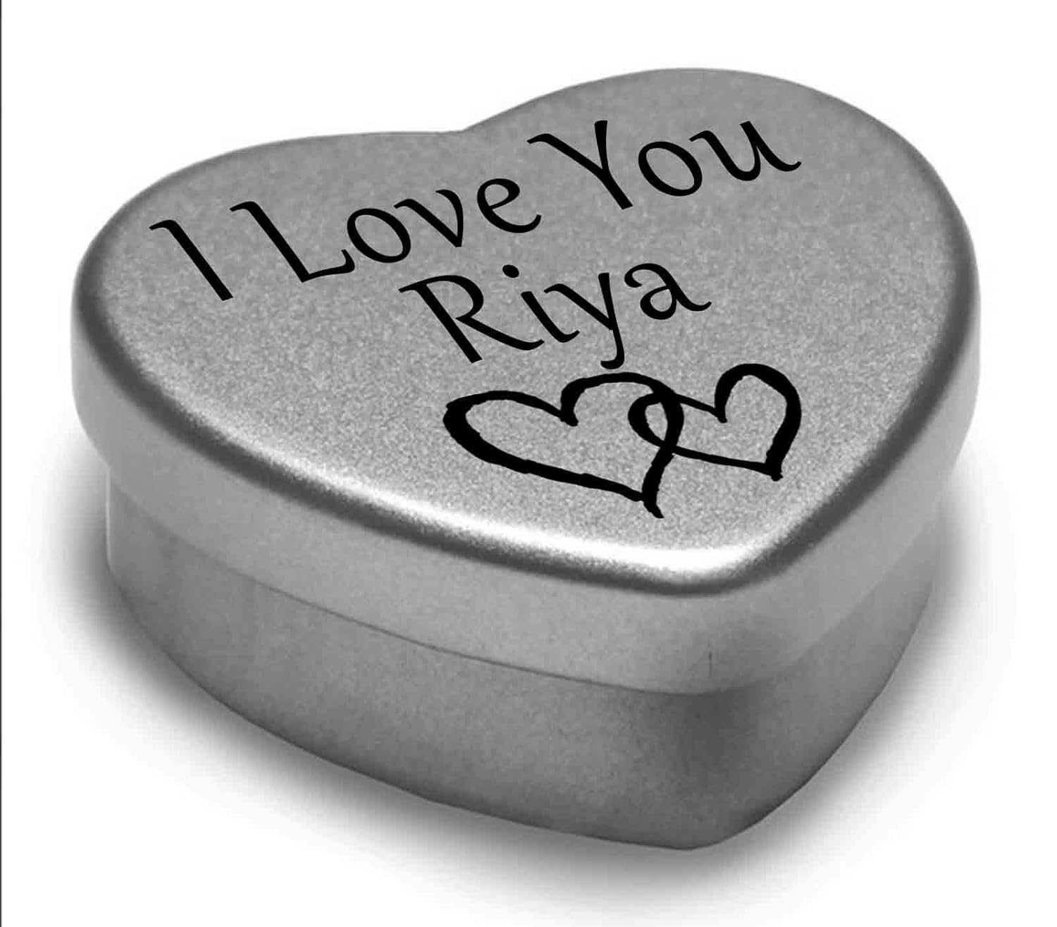 I Love You Riya Mini Heart Tin Gift For I Heart Riya With
