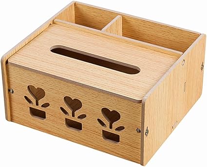 Amazon Byx ティッシュボックス トレイ ごみ分けボックス 環境に優しい 木製 Diy クリエイティブ 多機能 リビングルーム デスクトップ ヨーロッパ リモコン 収納ボックス ティッシュボックス ティッシュケース ホルダー オンライン通販