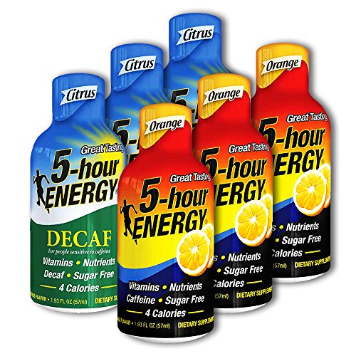 5 Hour Energy, 12 Decaf Citrus + 12 Orange, 24 Count