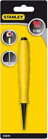 STANLEY 3/32in Dynagrip Nail Punch 0-58-913 Hardened Precision Milled 5in Red view 4