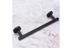 30cm Stainless Steel Towel Bar, Towel Rack Holder, Black Brushed Wall Mounted Bathroom Storage Organizer with 10kg Load Beari