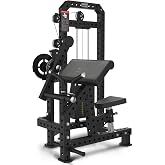Commercial Biceps Triceps Combo Machine with 220LBS Counterweight for Home Gym, Adjustable Seat Arm Exercise Equipment, Multi-Function Press for Strength Training &amp; Body Building