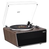 All in One Vinyl Record Player,Bluetooth Turntable Built in 4 Stereo Speakers Phono Preamp,High Fidelity Turntables for Vinyl Records with Magnetic Cartridge AT-3600L,2-Speed,33/45RPM,USB PC Recording