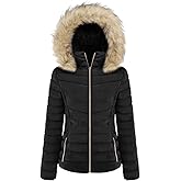 BodiLove Women's Warm Winter Coat Quilted Puffer Jacket with Sliming Elastic Waistline