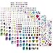 Self-Adhesive Multicolor Flatback Rhinestone Sticker Gems, Bling Craft Jewels Crystal Gem Stickers, Assorted Size and Shapes (978)