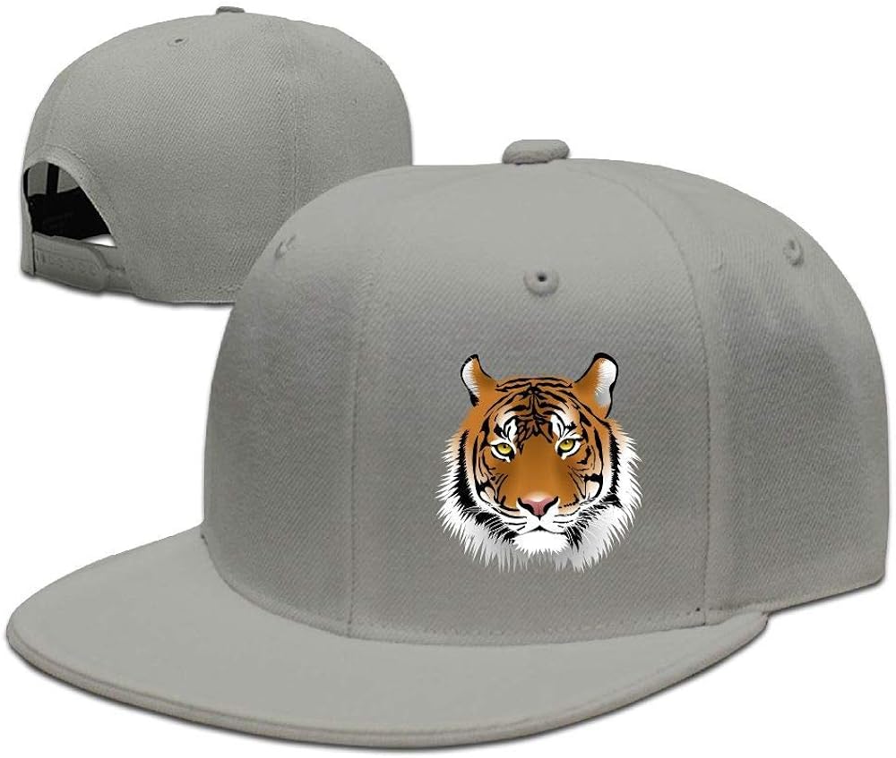 Tiger Face Plain Adjustable Snapback Hats Baseball Caps Amazon.co.uk