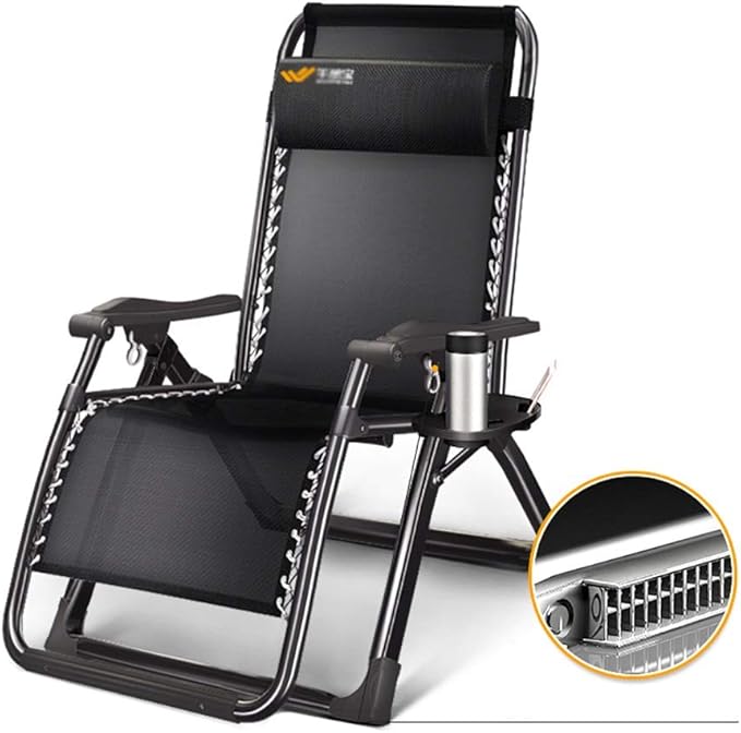 FF Zero Gravity Chairs Patio Folding Recliner Sun Loungers for Beach Camping