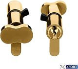 XFORT Brass 45/55T Thumb Turn Euro Cylinder Lock 100mm UPVC Door view 8