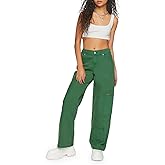 Forever 21 Womens Mid-Rise Denim Cargo Pants