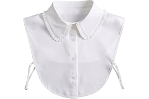 LoudSung Detachable Half Shirt Blouse False Collar Folding Design for Women Girls