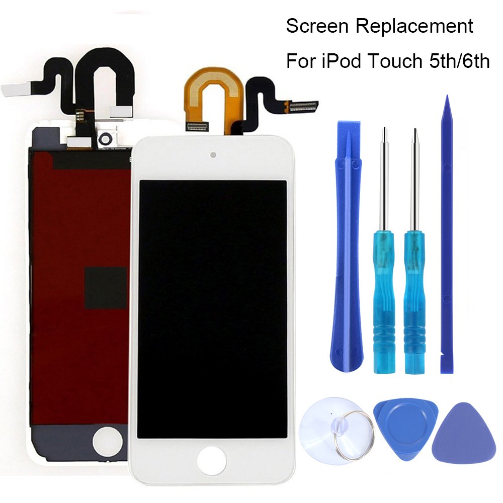 Amazon.com: Full Screen Replacement for iPod Touch 5 5th 6 6th LCD Screen  The Whole Display Assembly + Repair Tools (iPod Touch 5/6 White): Cell  Phones & ...