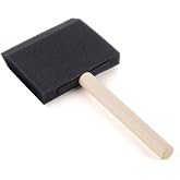 Tosnail 36 Pack 3 Inch Wide Foam Paint Brush with Wooden Handles for Acrylics, Stains, Varnishes, Crafts, Arts