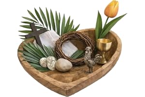 Oh Remember Kit, Easter Resurrection Symbols Wooden Prayer Bowl – Christian Faith Keepsake Set with Crown Thorns, Palm Leaves
