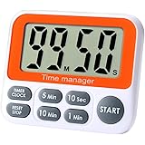 Digital Countdown Kitchen Timer - AIMILAR Count Up Down Magnetic Timer Clock with Loud Alarm Fast Setting for Cooking Baking 