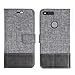Google Pixel XL Case, Ranyi [Retro Denim Wallet] [Two Piece Color] [ID&Card Holder] [Kickstand Feature] Luxury Flip Folio Magnetic Wallet Protective Case for Google Pixel XL (2016 Release), grey