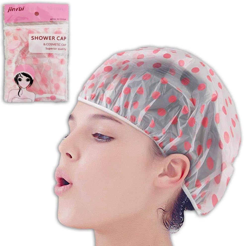 Shower Caps for Women Long Hair,Reusable Waterproof Elastic Bath Hat