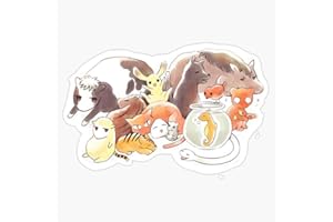 SMJ DESIGNS MAGNET Fruits Basket | Zodiac Animals + Rice Ball Vinyl Waterproof Magnetic Sticker Vinyl Waterproof Magnet Decal Car 5"