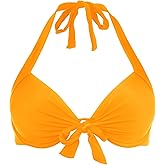 Ocean Blues Women's Push Up Bikini Top Halter Swimsuit Top