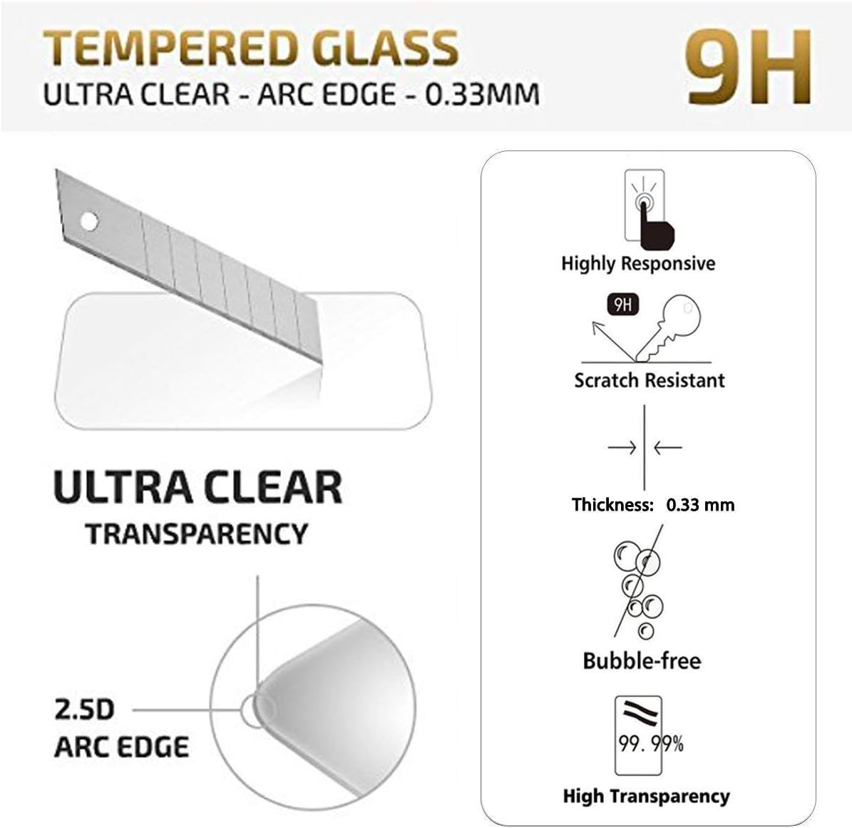 NEW'C 3 Pack Designed for iPhone 11 and iPhone XR Screen Protector (6.1"), Enhanced Tempered Glass Protection - Image 5