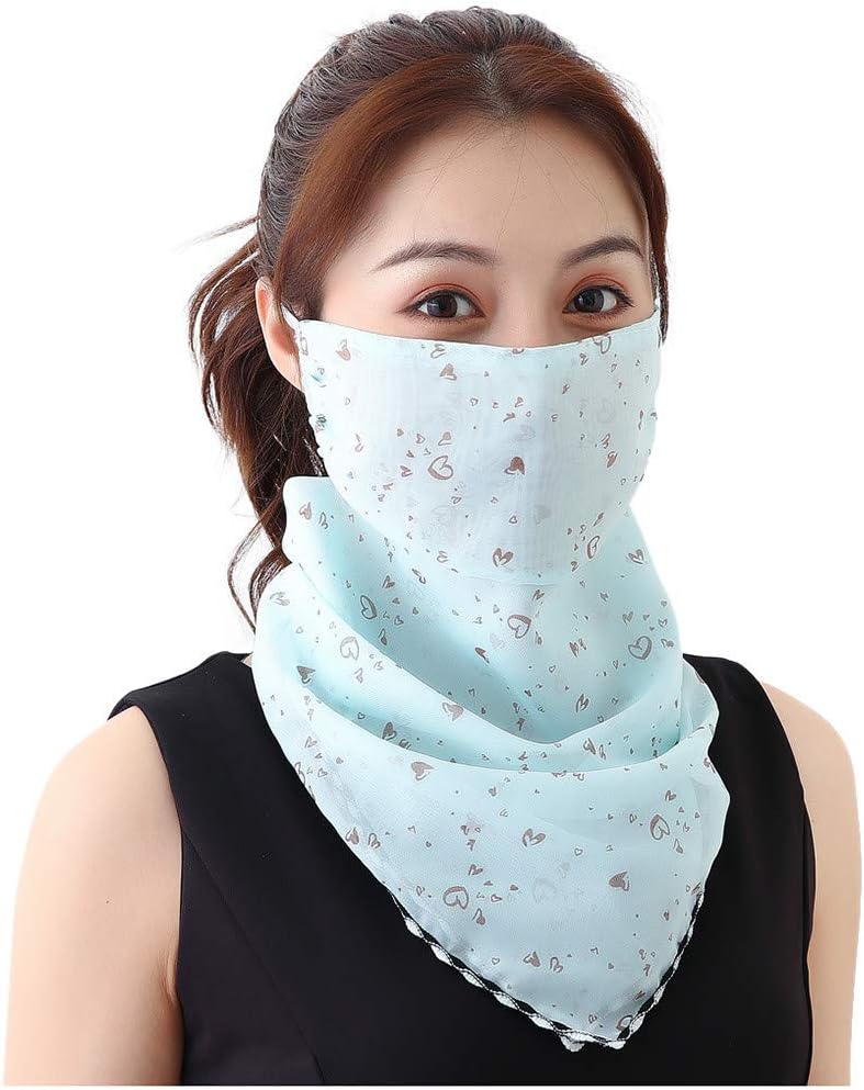UPF Sun Protective Scarf - Women's UV Layered - Dustproof Wind-Resistant Face Cover Beach Matching Choice by Sandistore