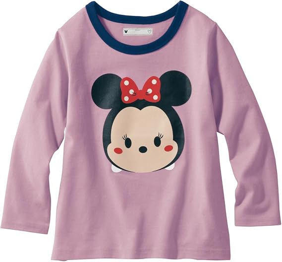 Amazon ベルメゾン ディズニー ツムツム長袖ｔシャツ キッズ ミニーマウス ラベンダー Tシャツ カットソー 通販