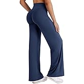 HIGORUN Straight Leggings Bottoms High Waisted No Front Seam Workout Leggings for Women 31" Wide Leg Casual Gym Yoga Pants