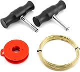 QWORK Car Windshield Removal Tool Kit with 2 Handles and 2 Wire Ropes view 7