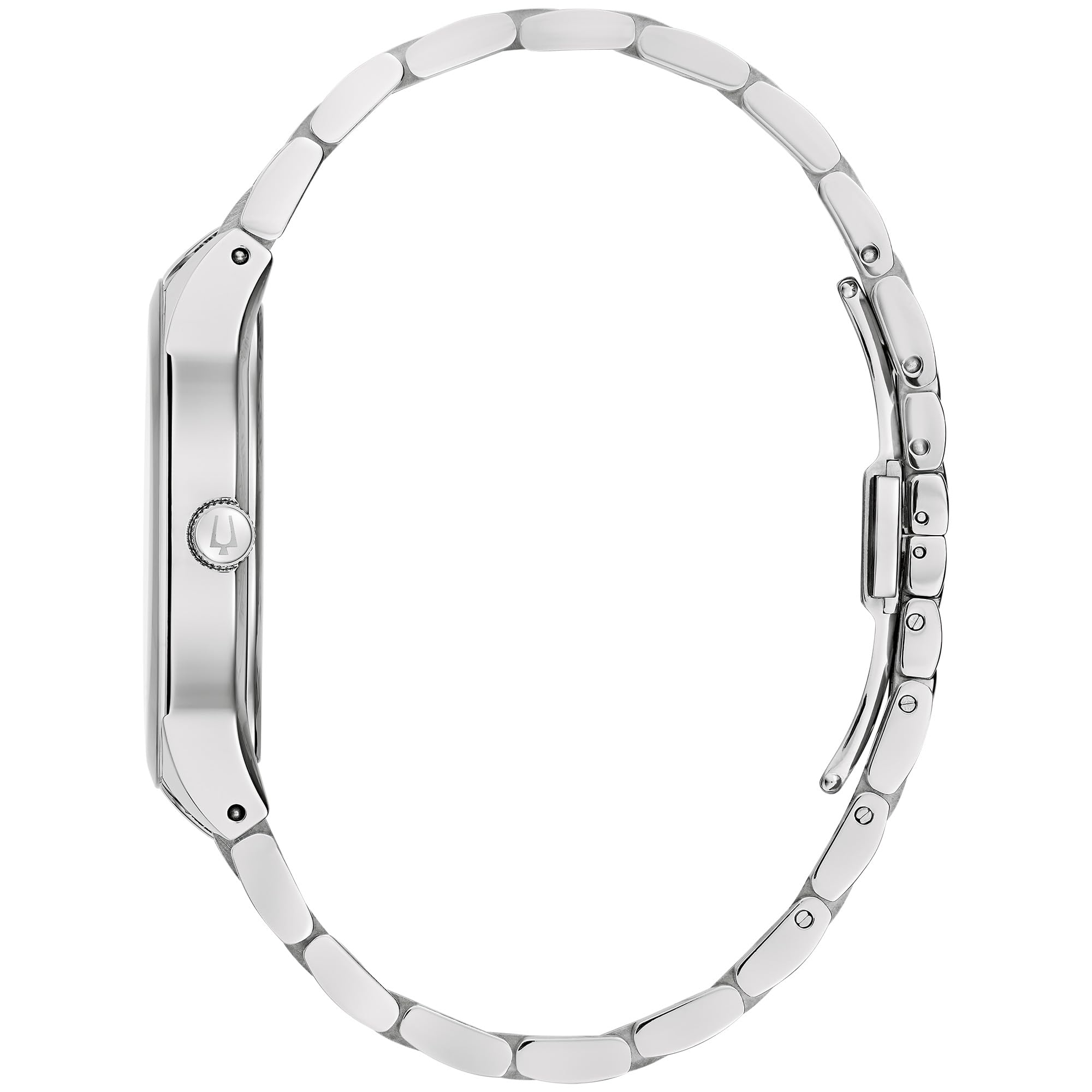 Bulova Men's Modern Diamond Quartz Two Tone Stainless Steel Watch, Grey Dial Style:98D186