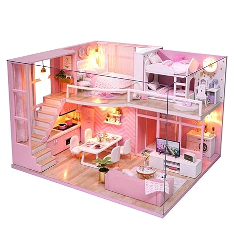  Sinma Wooden Dollhouse Miniatures Diy House Kit
