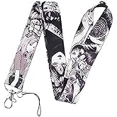 Pinstant Junji Ito Tomie Uzumaki Japanese Horror Manga 17.7" Neck Lanyard Keychain Holder ID Badge Mobile Phone Pin Strap