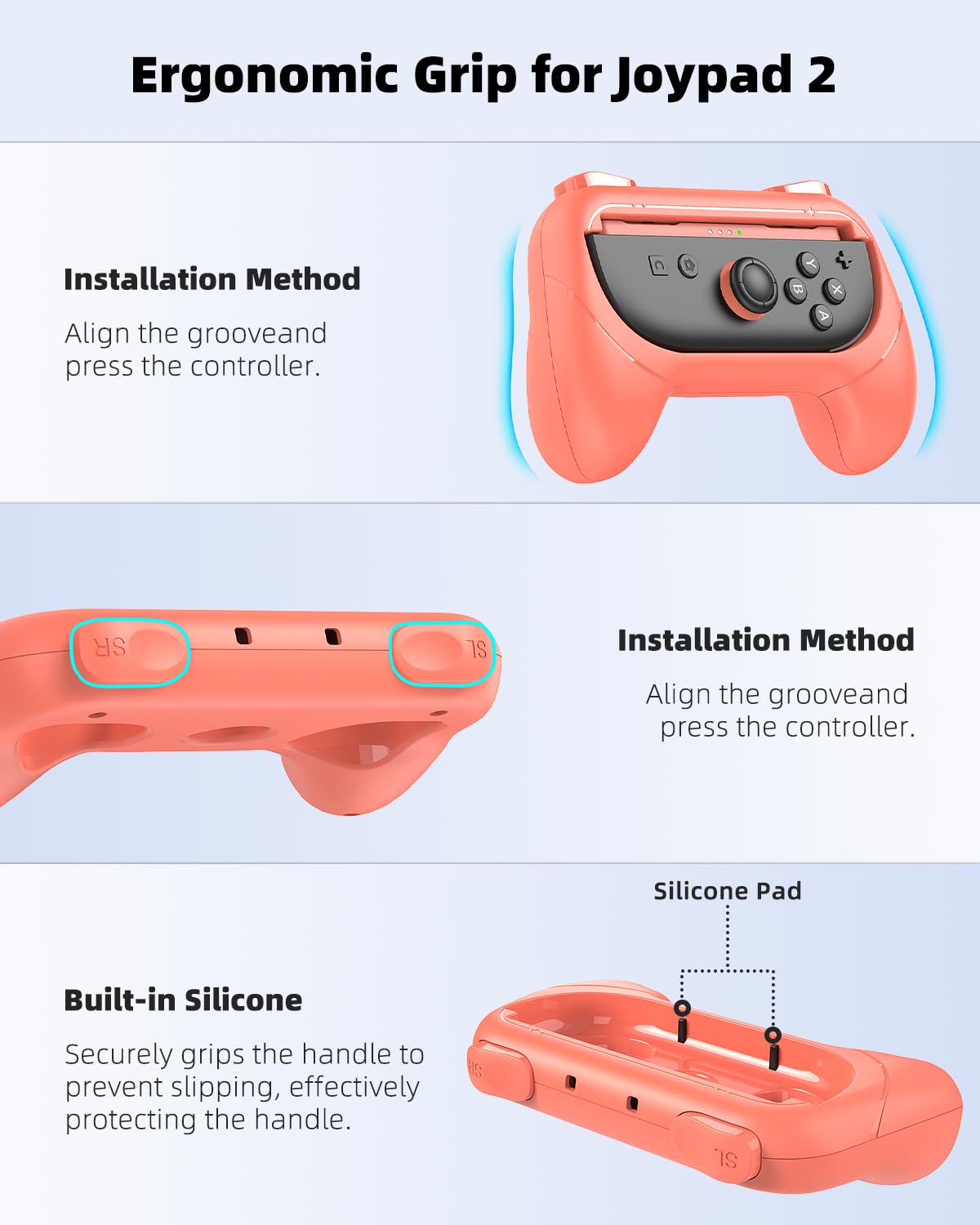 Switch 2 Zubehörpaket für Switch 2, 24 IN 1 Kit, Switch 2 Slim Case, 2 Displayschutzfolien, Ladestation für Switch 2 mit Kabel, 2 Lenkräder, für Joycon 2 Schutzhülle & 2 Griffe, 8 Daumengriffe, 2 Spie 5