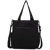 Funxdola Women Puffer Large Tote Bag - Lightweight Nylon Multi-Pocket Zipper Shoulder Work Bag with Detachable Laptop Sleeve