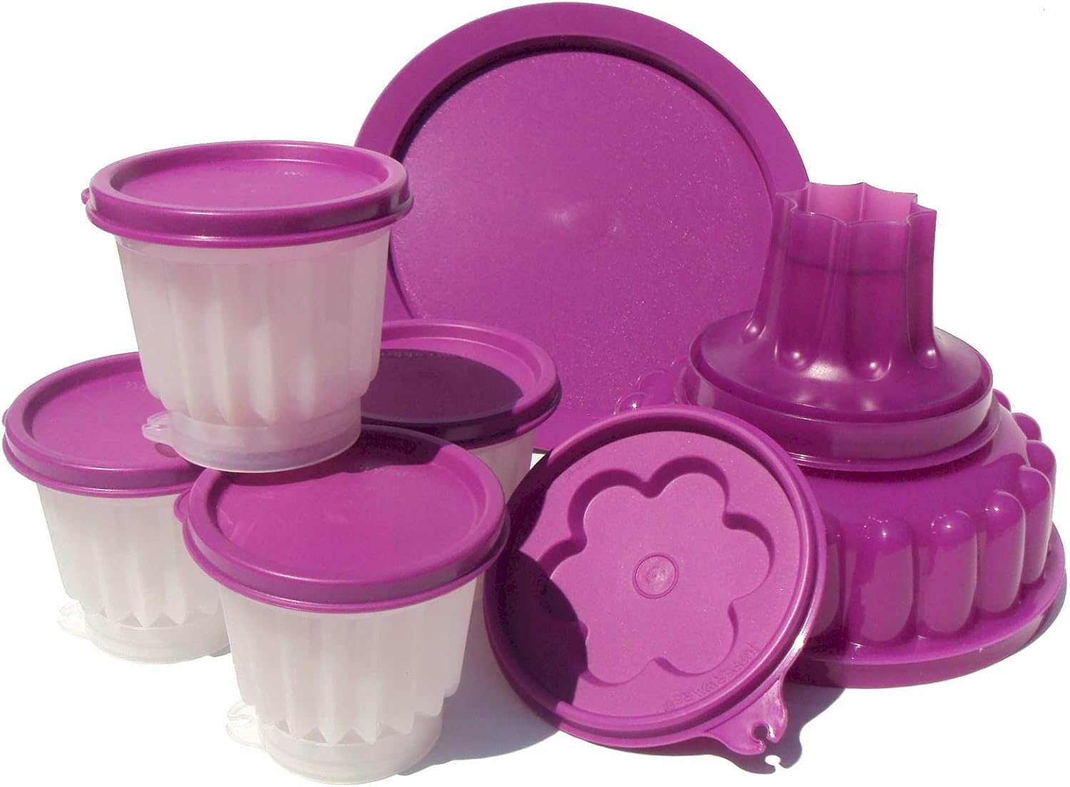 Tupperware TriJel Juego de moldes para gelatina (tamaño pequeño, 2,5