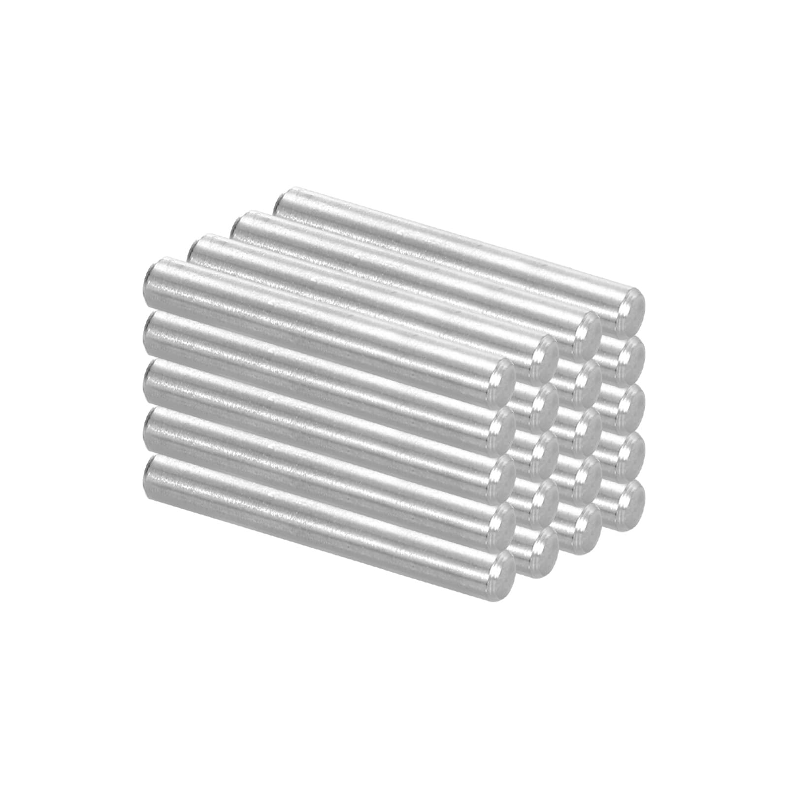PATIKIL 20 Pcs 304 Stainless Steel Dowel Pins 5x40 mm (3/16" Dia) Metal Shelf Pegs