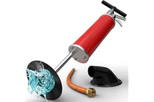 Meisterfaktur XXL Drain Blaster With 2 Attachments [100 PSI / 0.8MPA] - High Pressure Air Plunger For Heavy Blockages - Plung