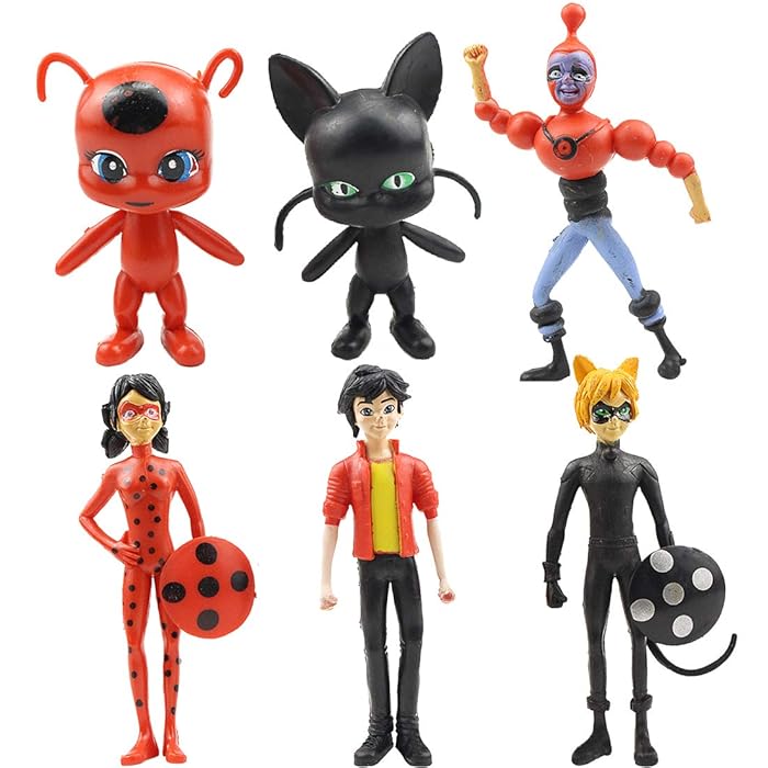 Buy WENTS Miraculous Toys 6pcs Ladybug Action Figure Includes