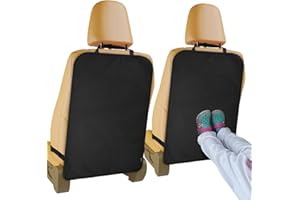 HOMAKOVER 2 Pack Heavy Duty Kick Mats Back Seat Protectors for Kids,X-Large Durable Car Back Seat Cover,Waterproof Sag Proof Kick Mats Back Seat Protector for Vehicles Protect from Dirt,Mud&Scratches, X-Large